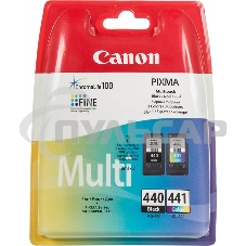 Картридж струйный Canon PG-440/CL-441 5219B005 черный/трехцветный x2уп. для Canon MG2140/MG3140 (180стр.)