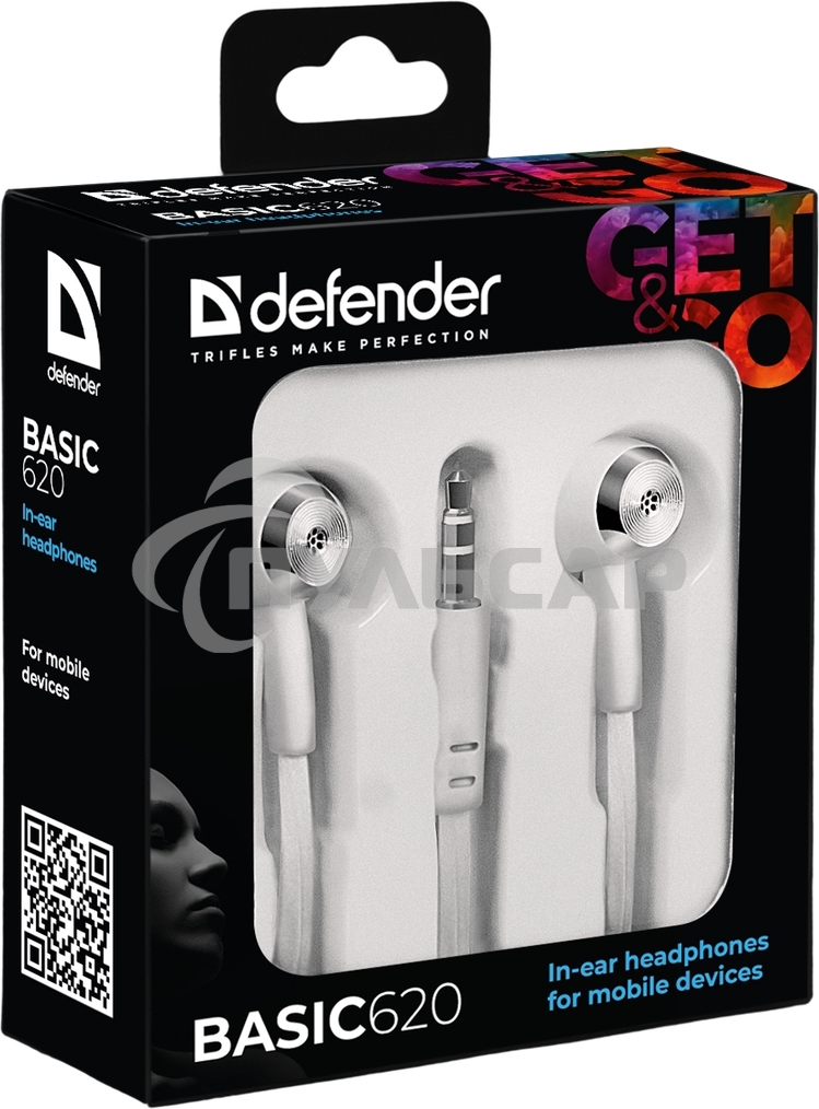 Нaушники Defender BASIC 620 белый