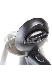 Чайник электрический Galaxy GL 0304, серый, металл, 2000 Вт, 1,8 л, съемный фильтр, шкала уровня воды