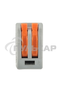 Универсальная клемма 2-проводная, серая (0,08-2,5/4 мм²) (50 шт./уп.) Rexant