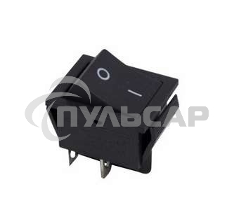 Выключатель клавишный Rexant 250V 15А (4с) ON-OFF черный