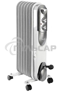 Обогреватель масляный Ресанта ОМПТ-7Н (7 секций) белый, 1500 Вт, 15 м2, термостат 67/3/3