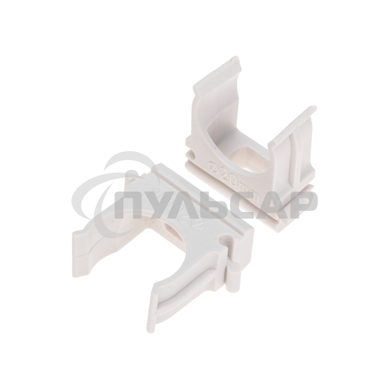 Крепеж-клипса для труб ø20мм, белая (100 шт/уп) Rexant