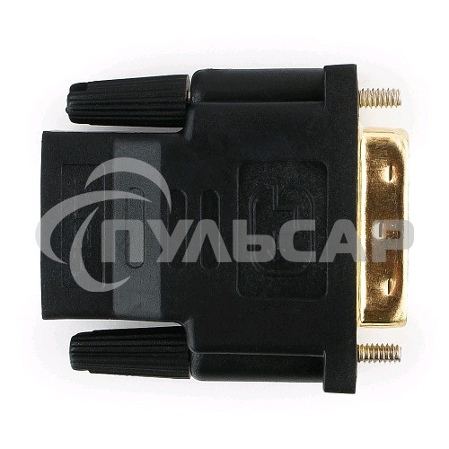 Переходник Cablexpert HDMI-DVI 19F/19M золотые разъемы, пакет, черный (A-HDMI-DVI-2)