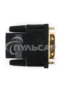 Переходник Cablexpert HDMI-DVI 19F/19M золотые разъемы, пакет, черный (A-HDMI-DVI-2)