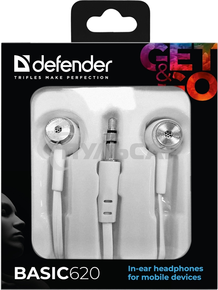 Нaушники Defender BASIC 620 белый