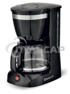 Кофеварка капельная Sakura SA-6109BK черный, исп. кофе - молотый, 1,25 л, 800 Вт