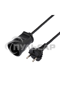 Удлинитель-шнур на рамке PROconnect ПВС 2х0.75, 40 м, б/з, 6 А, 1300 Вт, IP20, черный (Сделано в России)