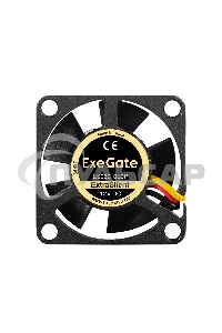 Вентилятор для корпуса ExeGate ExtraSilent ES03010S3P черный, 30 мм, 10000 об/мин, 27 дБ, 3 pin