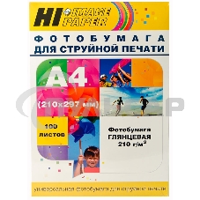 Бумага Hi-Black A200402U Фотобумага глянцевая односторонняя (Hi-image paper) A4, 210 г/м, 100 л. (H210-A4-100)