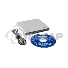 Оптический привод DVD-RW LG GP57ES40 серебристый USB внешний