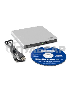 Оптический привод DVD-RW LG GP57ES40 серебристый USB внешний