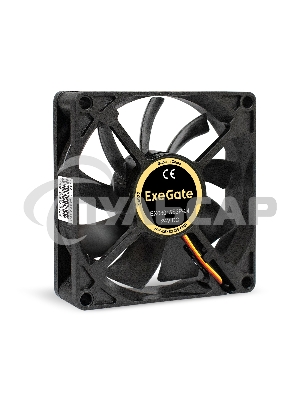 Вентилятор для корпуса ExeGate EX08015S3P-24 черный, 80 мм, 2500 об/мин, 30.1 дБ, 3 pin