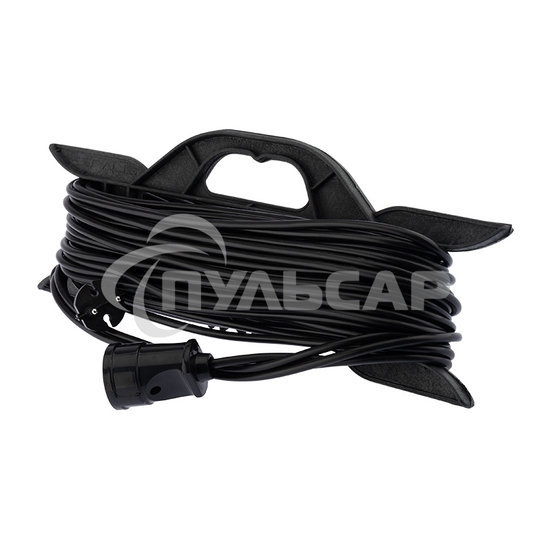 Удлинитель-шнур на рамке PROconnect ПВС 2х0.75, 30 м, б/з, 6 А, 1300 Вт, IP20, черный (Сделано в России)