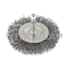 Щетка для дрели Сибртех 60 мм, плоская со шпилькой, витая проволока 0,3мм 744467