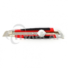 Нож Matrix, 18 мм, выдвижное лезвие, металлическая направляющая, винтовой фиксатор лезвия