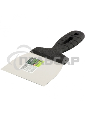 Шпательная лопатка из нержавеющей стали, 100 мм, пластмассовая ручка Сибртех 85435