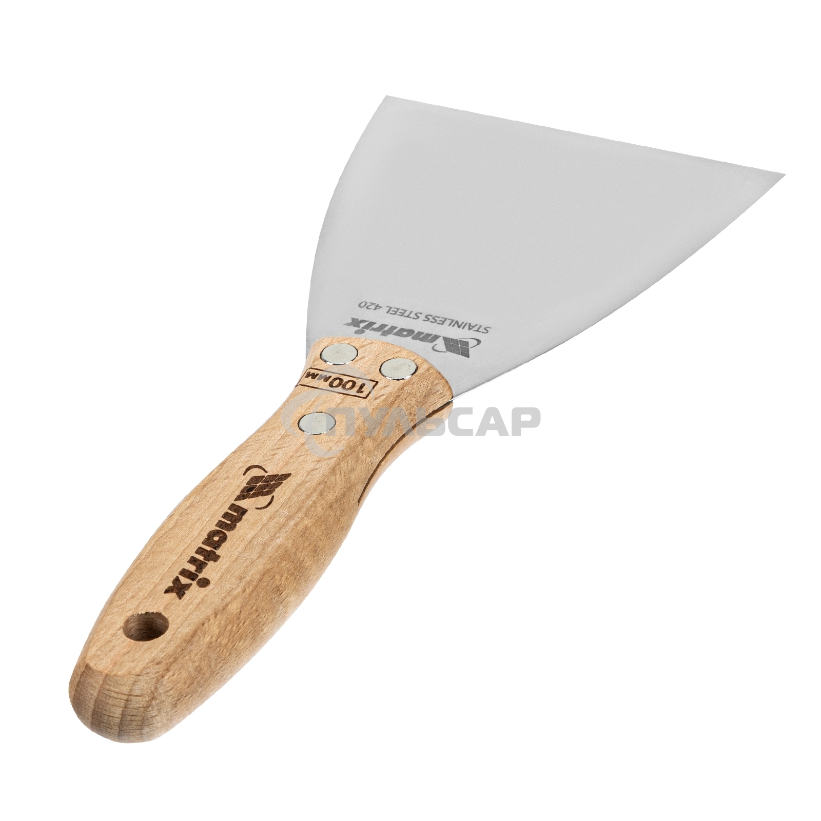 Шпательная лопатка Matrix из нержавеющей стали, 100 мм, буковая рукоятка, EFP