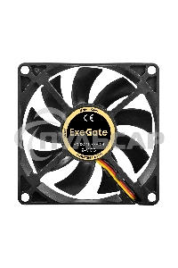 Вентилятор для корпуса ExeGate EX08015S3P-24 черный, 80 мм, 2500 об/мин, 30.1 дБ, 3 pin