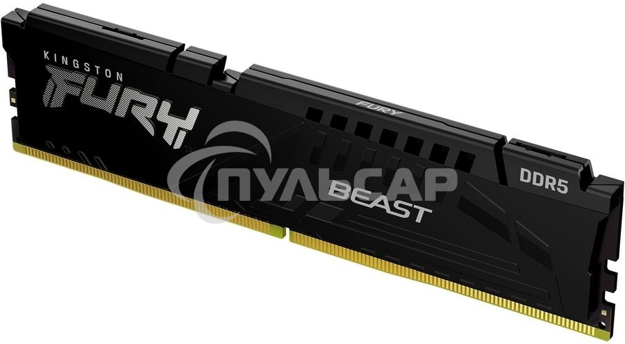 Оперативная память Kingston Fury Beast, DDR5, 16Gb (1x16GB), 5600MHz, CL36, DIMM, с радиатором, черный