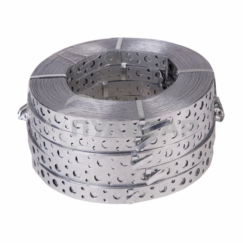 Лента полоса монтажная оцинкованная, перфорированная прямая Rexant, 20х0,70 мм, рулон 25 м