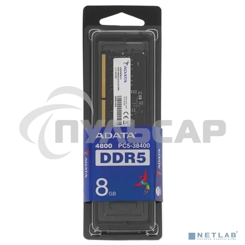 Оперативная память ADATA, DDR5, 8Gb (1x8Gb), 4800MHz, CL40, SO-DIMM