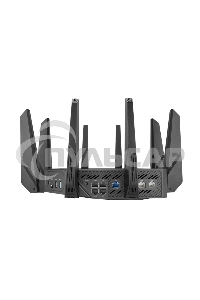 Роутер ASUS ROG GT-AXE16000 802.11 a/b/g/n/ac/ax до 1148 + 4804Мбит/c, 2,4 + 5 гГц, 8 антенн, USB, GbT LAN ; 90IG06W0-MU2A10