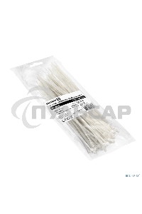 Стяжка (хомут) нейлоновая ExeGate CV66-120x2.5W (нейлон 6.6, 120x2.5мм, неоткрывающаяся, halogen free, -40°C - +85°C, белая, 100 шт)