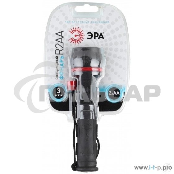 Фонарь R2AA обрезиненный (3LED 2хAA) ЭРА C0033735