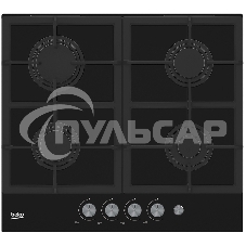 Газовая варочная панель Beko HILG64235S, черный Газовая варочная панель Beko HILG64235S, черный