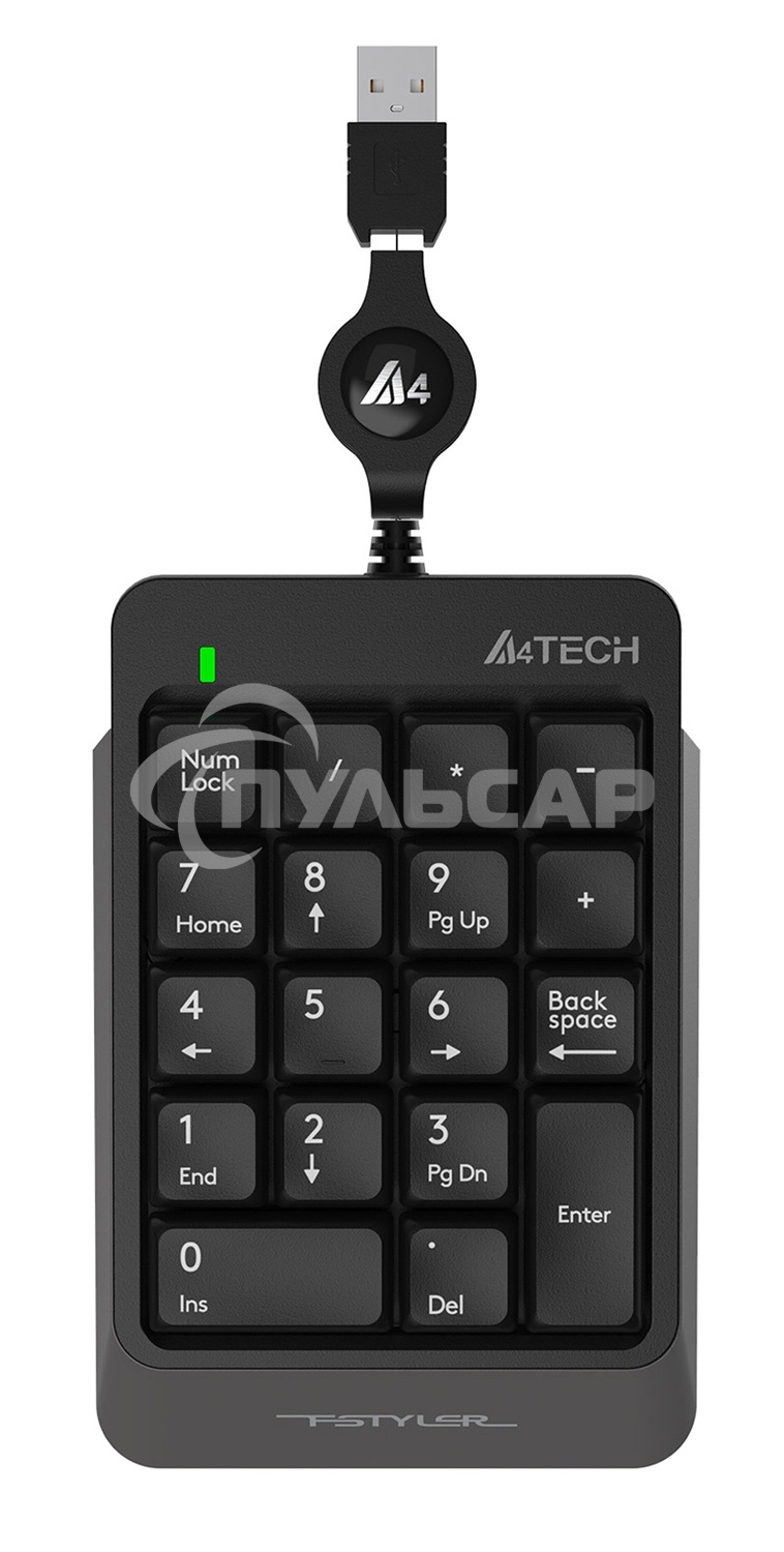 Числовой блок проводной A4Tech Fstyler FK13, USB, серый