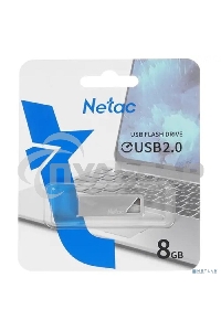 Флешка USB Netac U326 NT03U326N-008G-20PN 8 Gb, USB 2.0, металлическая плоская