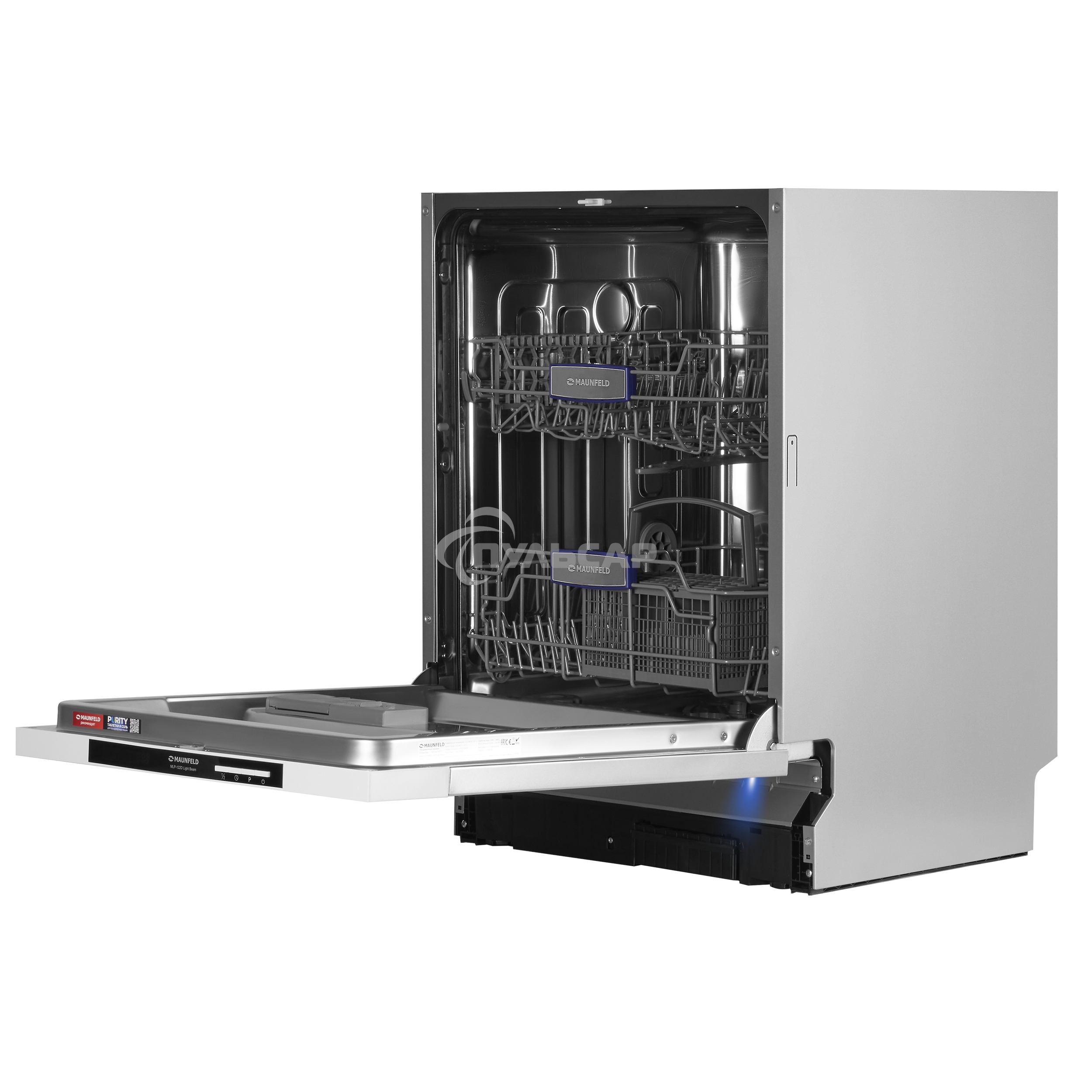 Встраиваемая посудомоечная машина Maunfeld MLP-122D Light Beam, серебристый, 59.8 см, 12 компл., 49 дБ, класс A++