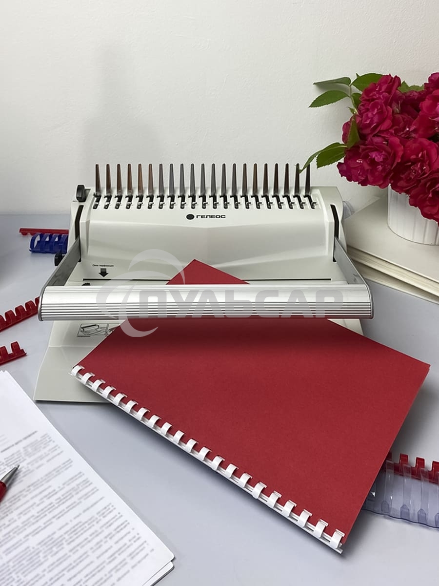 Переплетчик Heleos БП-16 A4/перф.16л.сшив/макс.500л./пластик.пруж. (6-51мм)