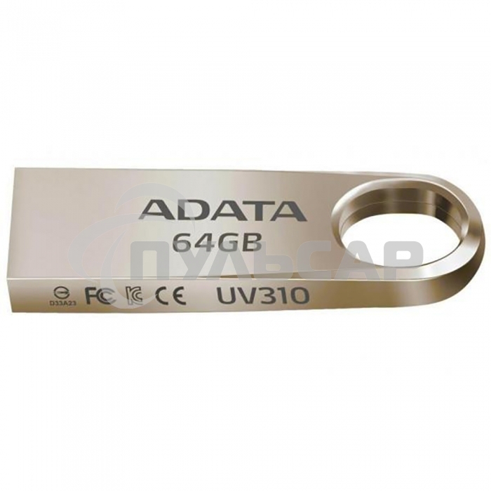 Флешка USB ADATA UV210 (AUV210-64G-RGD), 64 Gb, USB 2.0, R/W 15/5, серебро