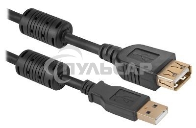 Кабель Defender PRO USB 2.0 кабель удлинительный 1.8м AM/AF, зол.конт, 2фер.фил.