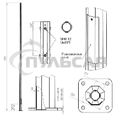 Опора ОГК-3 верх 75 оцинк. Пересвет В00001415