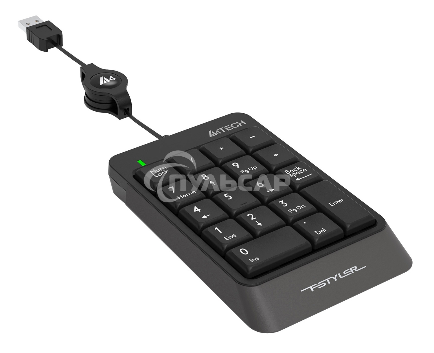 Числовой блок проводной A4Tech Fstyler FK13, USB, серый