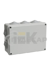 Коробка распаячная ОП 190х140х70 IP55 КМ41244 RAL7035 (10 гермовводов) ИЭК UKO11-190-140-070-K41-55
