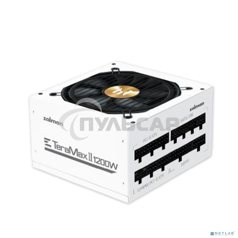 Блок питания Zalman TeraMax II WH Retai (ZM1200-TMX2 WH), 1200Вт, 80 PLUS Gold, 120мм, модульный, белый