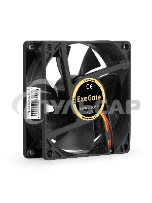 Вентилятор для корпуса ExeGate EX08020B3P-24 черный, 80 мм, 4000 об/мин, 42.3 дБ, 3 pin