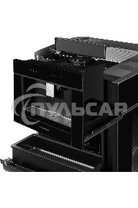 Автоматическая кофемашина Kuppersberg KCM 182 Black коллекция High-Tech,управление сенсорное,максимальное давление 20 бар,емкость для воды 1.8л, есть капучинатор,приготовление кофе автоматическое, материал панели стекло, черный