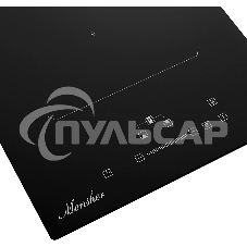 Индукционная варочная панель Monsher MHI 3011, индукция, инвертер, 30 см, 9 уровней мощности, бустер, Stop and Go, автоматическое отключение, таймер, индикатор остаточного тепла, сенсорное/слайдерное управление, черный
