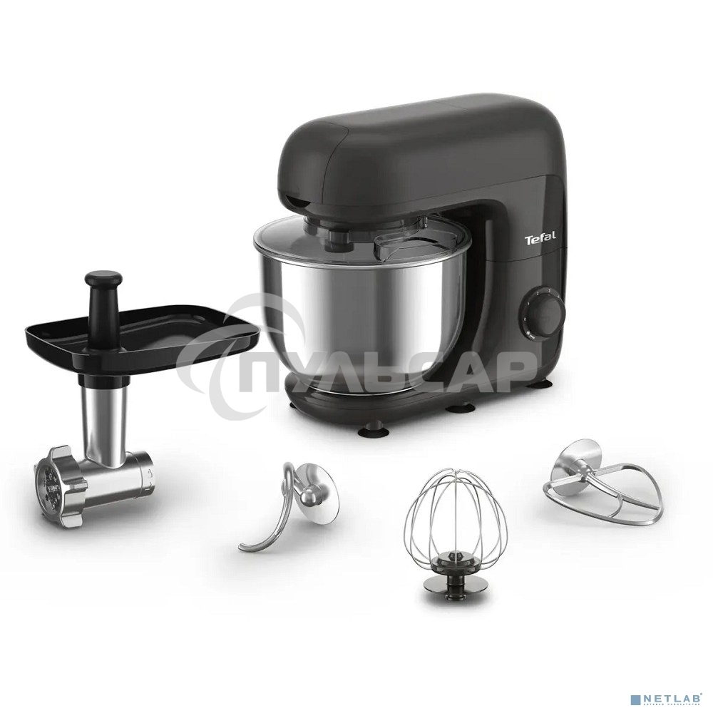 Кухонная машина Tefal Bake Essential QB161H38, черный/серебристый