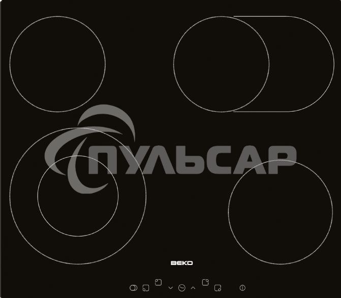 Встраиваемая электрическая варочная поверхность Beko HIC 64403 T, черный