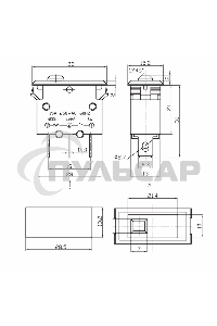 Автомат - предохранитель Rexant 250V 15А (3с) RESET-OFF красный с подсветкой