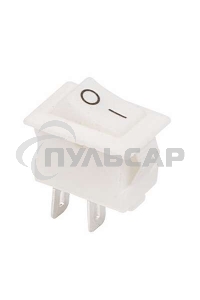 Выключатель клавишный 250V 3А (2с) ON-OFF белый Micro Rexant