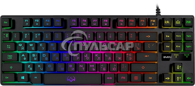 Клавиатура проводная игровая SVEN KB-G7400 (87кл., 12 Fn функций, подсветка) Игровая клавиатура SVEN KB-G7400 (87кл., 12 Fn функций, подсветка)
