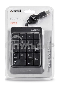 Числовой блок проводной A4Tech Fstyler FK13, USB, серый