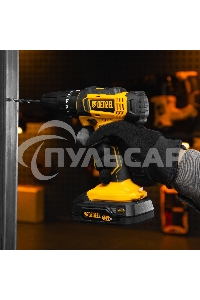 Дрель-шуруповерт Denzel CID-18-0, Аккумуляторная, 18В, Без АКБ и ЗУ, Ударная, Кейс